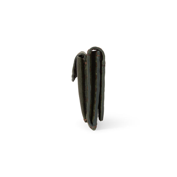 Henry Beguelin Signature Card Case Patch Lux Dark Green