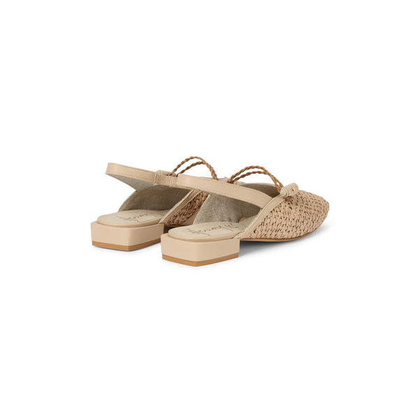 Henry Beguelin Slingback Braided Strap Intreccio Madreperla Beige