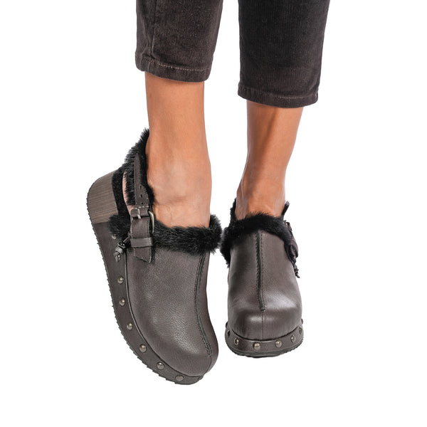 Henry Beguelin Slingback Platform Clog Fur Ombreggiato Bronze