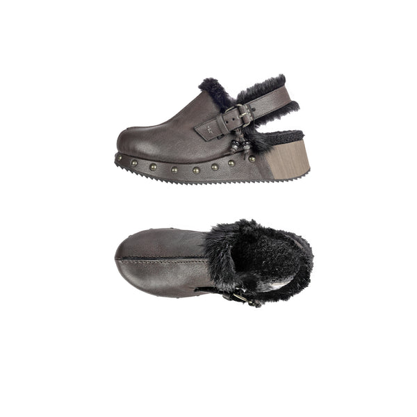 henry beguelin Slingback Platform Clog Fur Ombreggiato Bronze