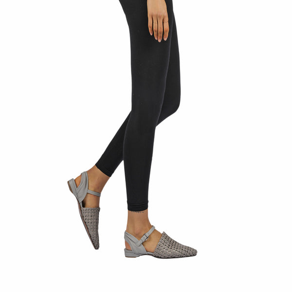 Henry Beguelin Slingback Shoe Intreccio Crochet Grey