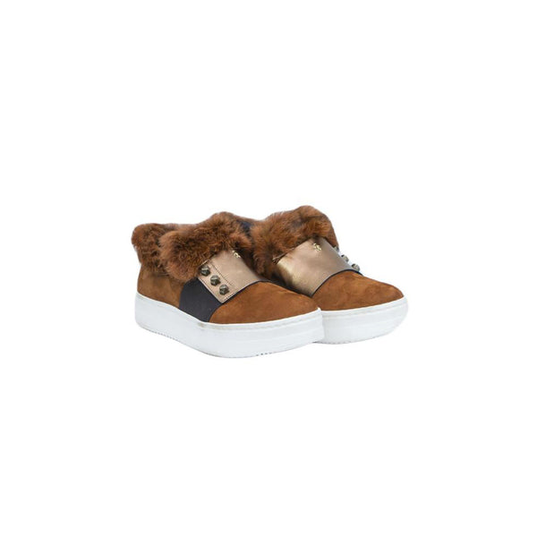 henry beguelin Slip-On Fascia Fur Lapin/Nabuck Brown