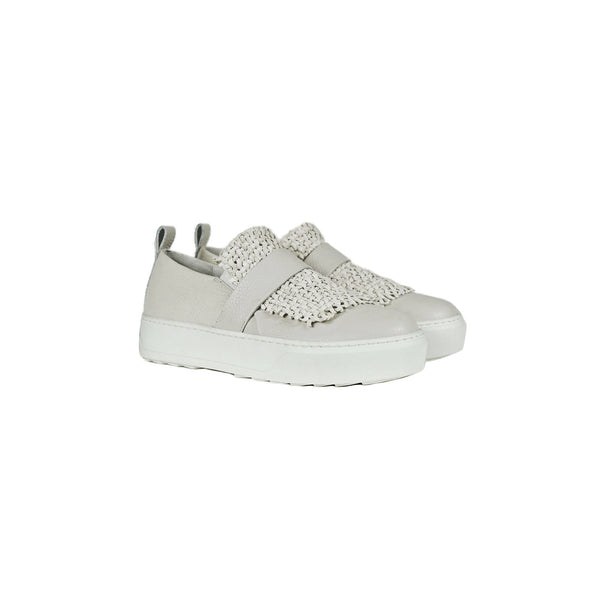 Henry Beguelin Slip On Intreccio Madreperla Chalk White
