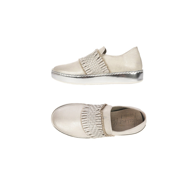 henry beguelin Slip on Metal Davè Intreccio Maltinto Chalk White