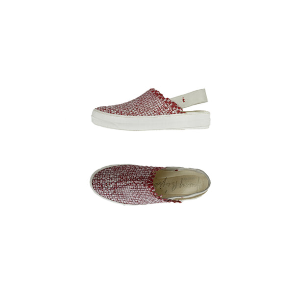 henry beguelin Slip On Slingback Intreccio Maltinto Red
