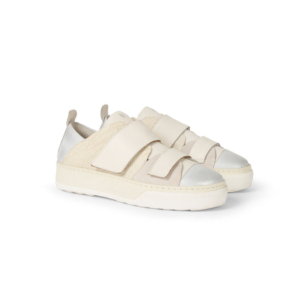 Henry Beguelin Sneaker Straps Metal Sport Cervo Chalk White