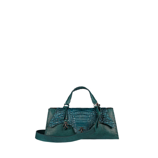 henry beguelin Tiffany Baguette Old Iron / Crocodile Teal