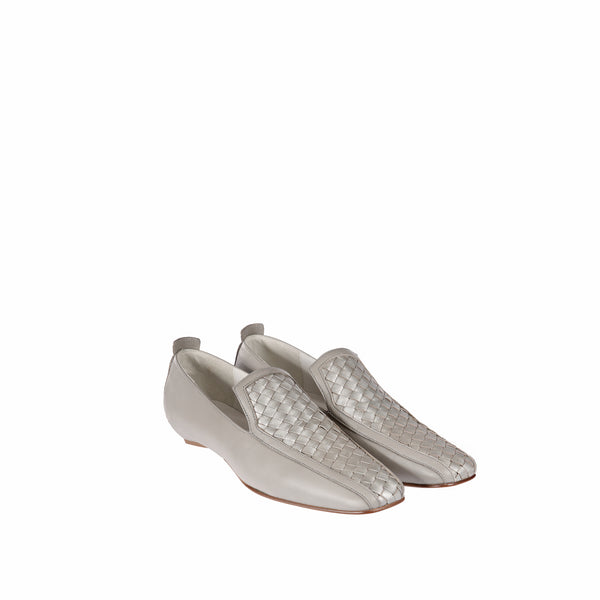 Henry Beguelin Weave Shoe Woven Dama Laminato Dusty Grey