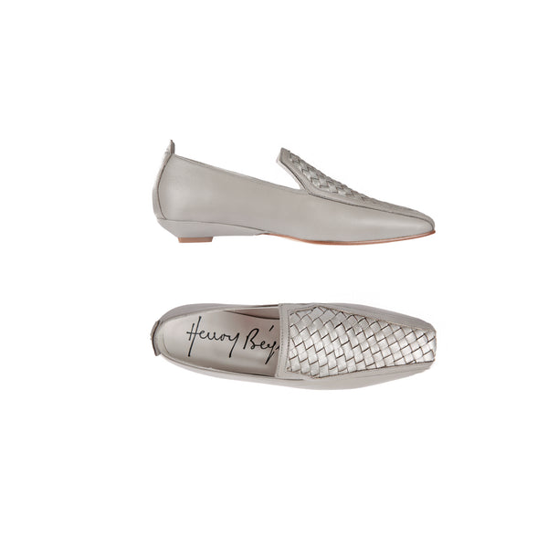 henry beguelin Weave Shoe Woven Dama Laminato Dusty Grey