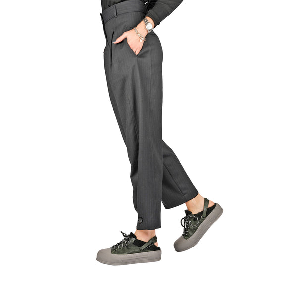 Henry Beguelin Wool Sabot Sneaker Grattato Forest Green