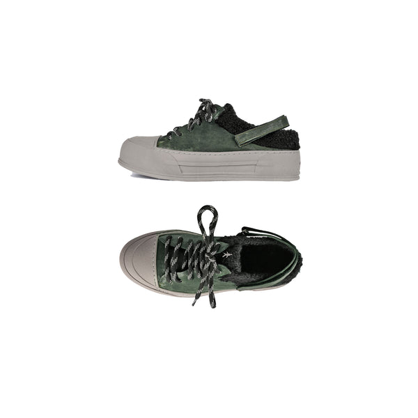 henry beguelin Wool Sabot Sneaker Grattato Forest Green