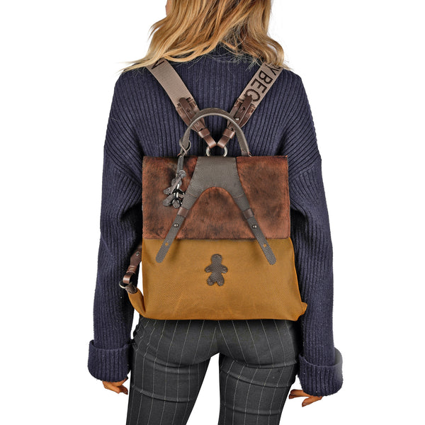 Henry Beguelin Zavorra Backpack Horse M Nylon Pony Curry