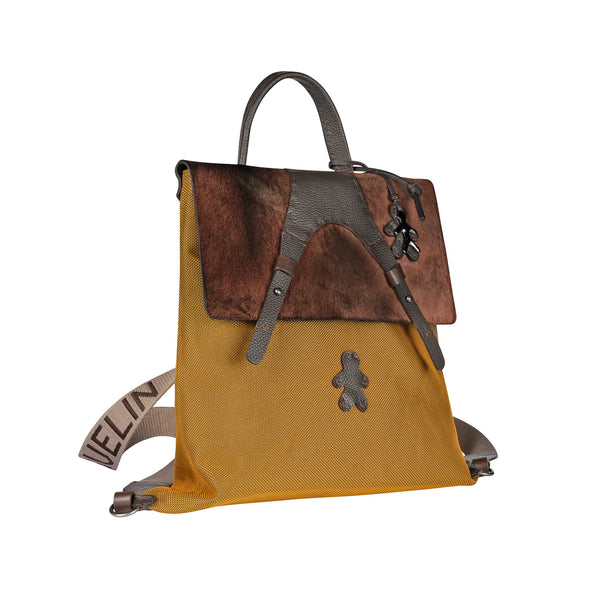 Henry Beguelin Zavorra Backpack Horse M Nylon Pony Curry