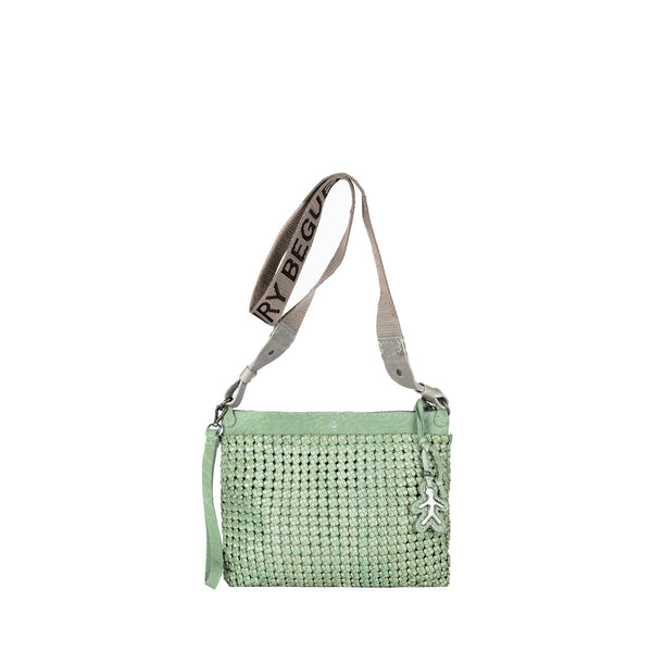 henry beguelin Zip Clutch S HB Intreccio Crochet Light Green
