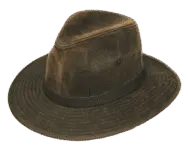 Henschel Ruston Distressed Waxed Cotton Safari Hat