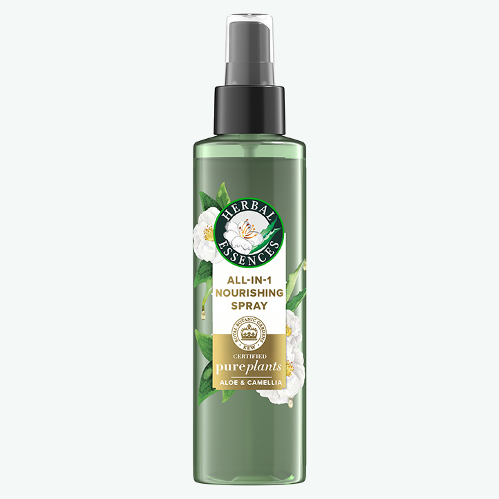 herbal essences All-in-1 Nourishing Spray Certified Pure Plants with Aloe and Camellia Flower Oil