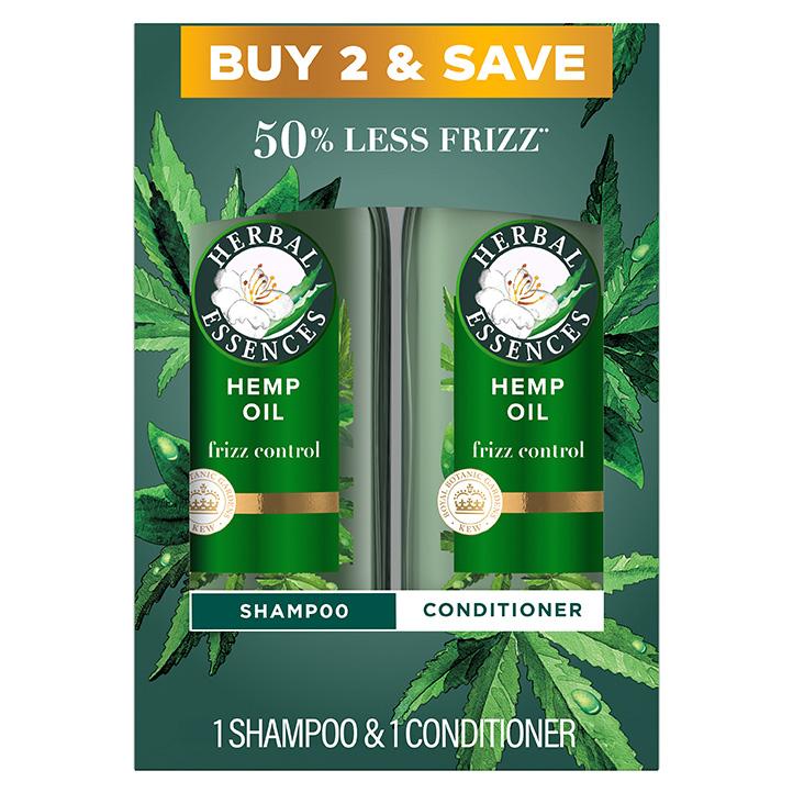 herbal essences Hemp Oil Sulfate Free Frizz Control Shampoo & Conditioner Dual Pack