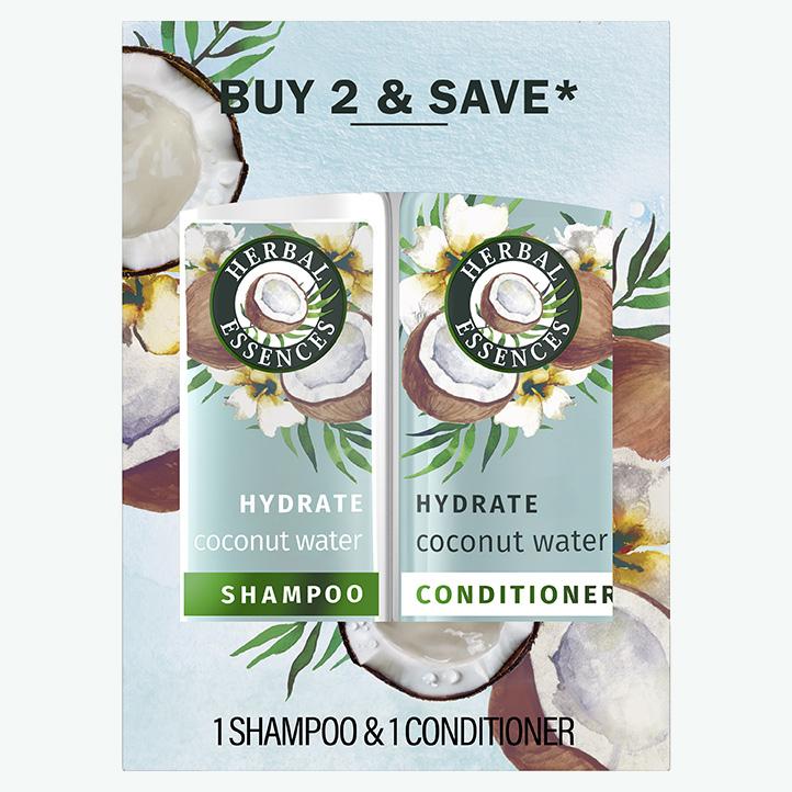 herbal essences Hydrate Collection Coconut Water and Jasmine Moisturizing Shampoo and Conditioner Set