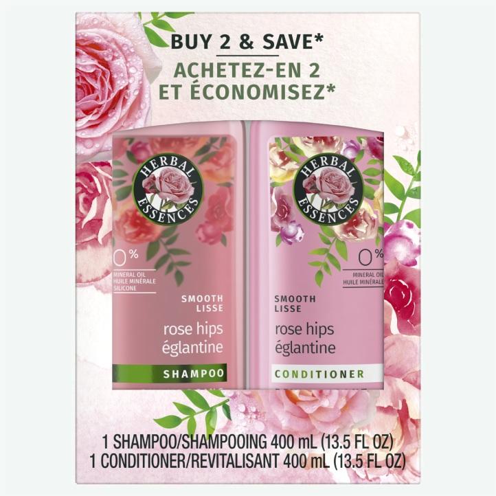 herbal essences Smooth Rose Hips Hair Smoothing Shampoo & Conditioner Dual Pack