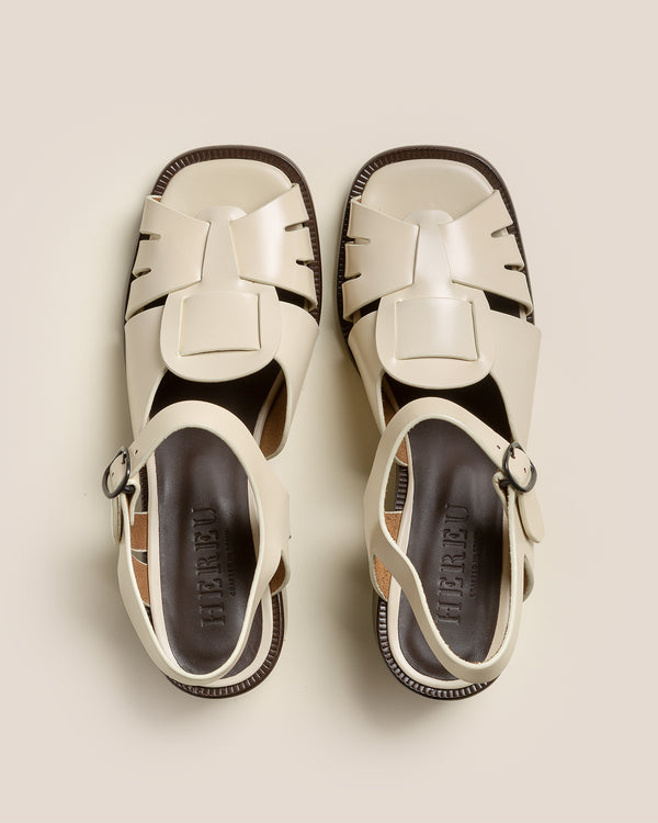 Hereu ANCORA SQUARED HEELED Custard