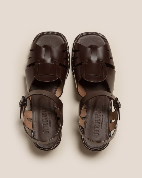 Hereu ANCORA SQUARED HEELED Dark Brown