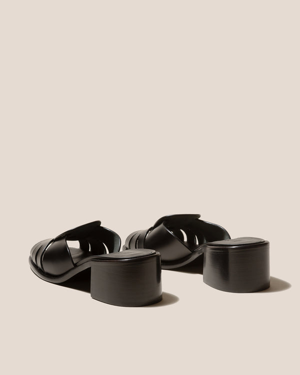 Hereu ANCORA SQUARED HEELED SLIDE Black