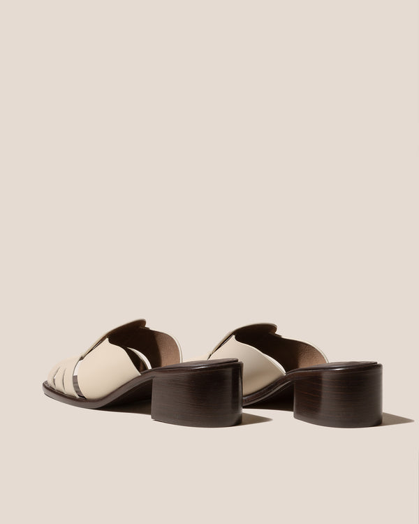 Hereu ANCORA SQUARED HEELED SLIDE Custard