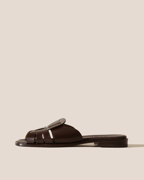 hereu ANCORA SQUARED SLIDE dark brown