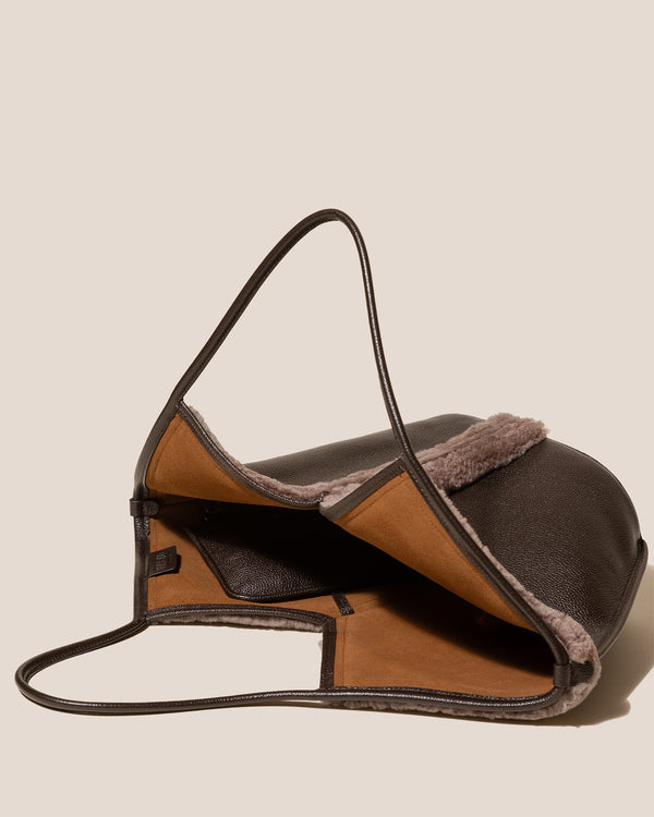 Hereu CALELLA CURLY SHEARLING TRIMS Dark Brown