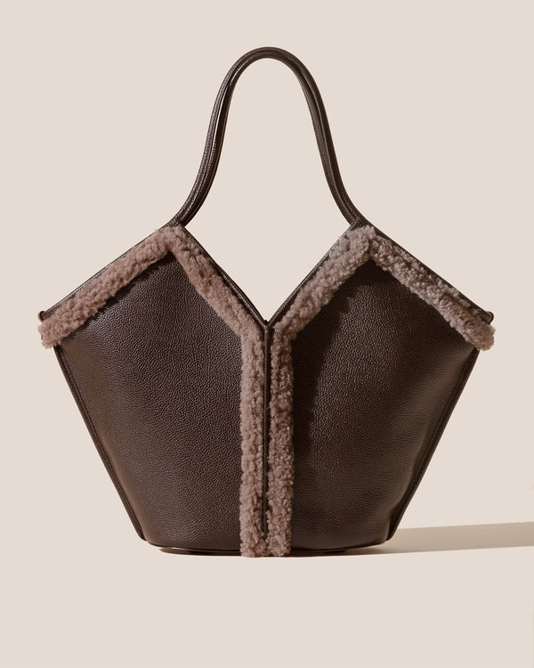 hereu CALELLA CURLY SHEARLING TRIMS dark brown