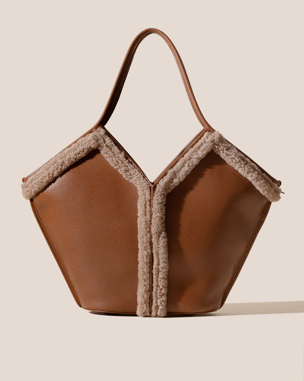 hereu CALELLA CURLY SHEARLING TRIMS tan