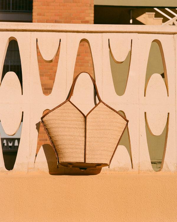 Hereu CALELLA RAFFIA Natural/Chestnut