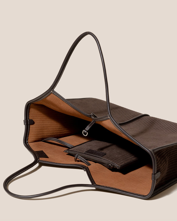 Hereu CALELLA SQUARED MEDIUM CORDUROY SUEDE Ebony