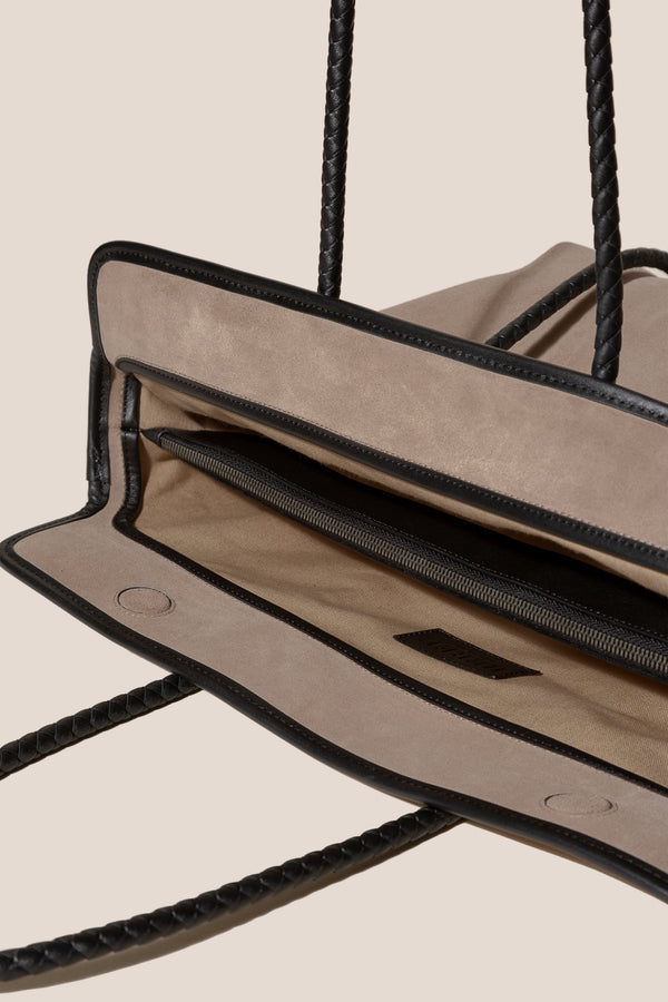 Hereu FORNA TOTE SUEDE Grey Dark Brown