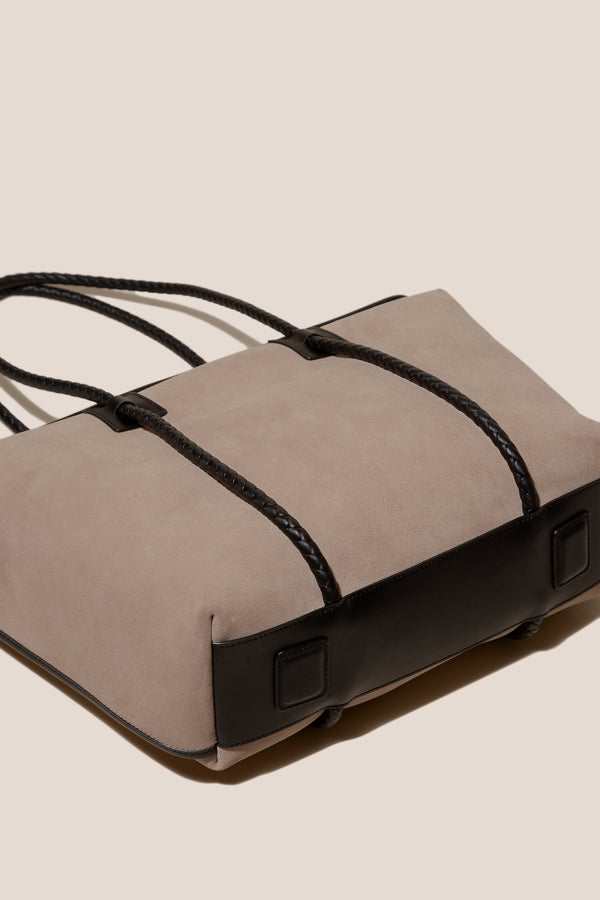 Hereu FORNA TOTE SUEDE Grey Dark Brown