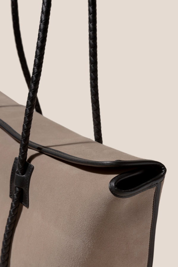 Hereu FORNA TOTE SUEDE Grey Dark Brown