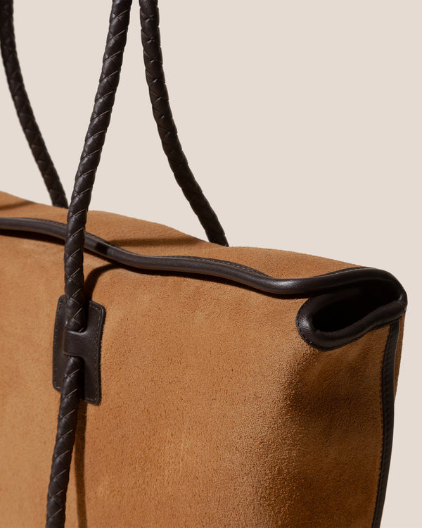 Hereu FORNA TOTE SUEDE Tan Dark Brown