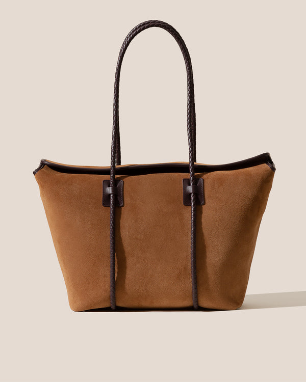 hereu FORNA TOTE SUEDE tan dark brown
