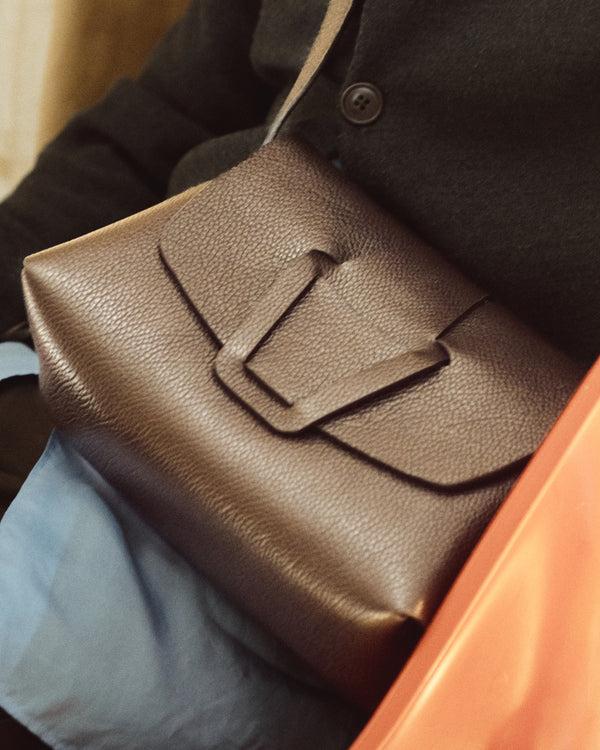 Hereu MABRA CROSSBODY GRAINY Dark Brown