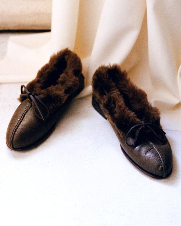 hereu TILLA SHEARLING dark brown