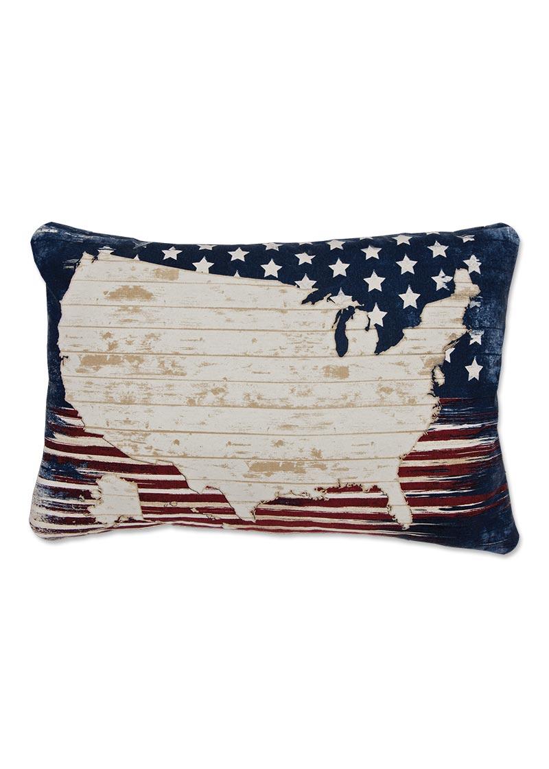 Heritage Lace American Spirit Map Pillow Cover