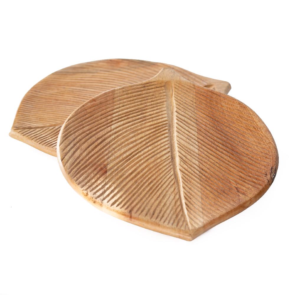 Heritage Lace Artisan Wood Carved Platter