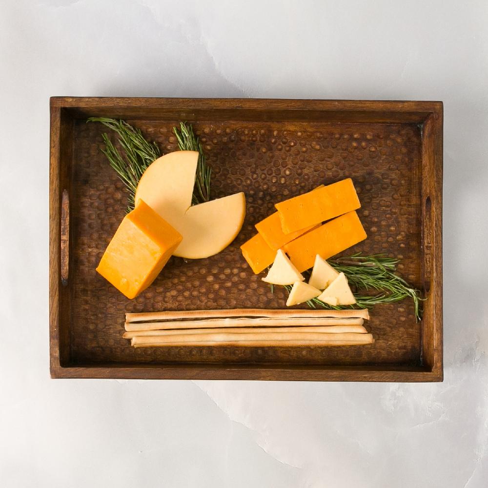 heritage lace Artisan Wood Hammered Rectangle Tray