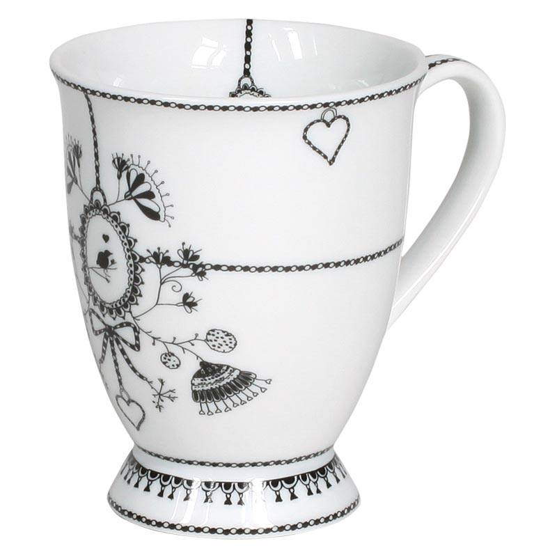 heritage lace Large Mug - Chain White Set of 6