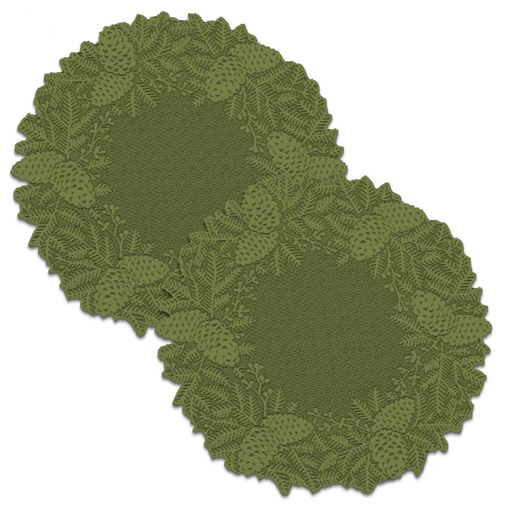 Heritage Lace Highland Pine 20" Doily/Charger (Set Of 2)