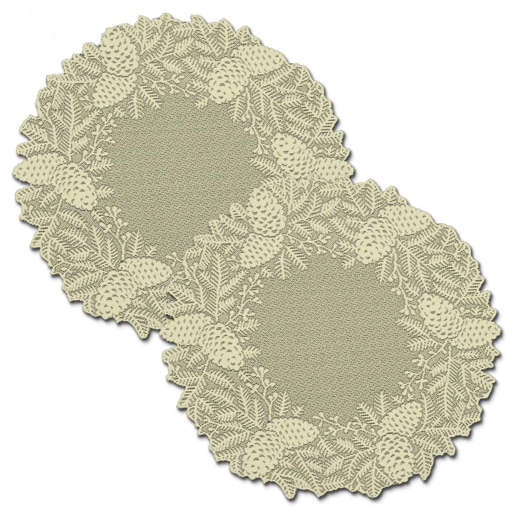 Heritage Lace Highland Pine 20" Doily/Charger (Set Of 2)