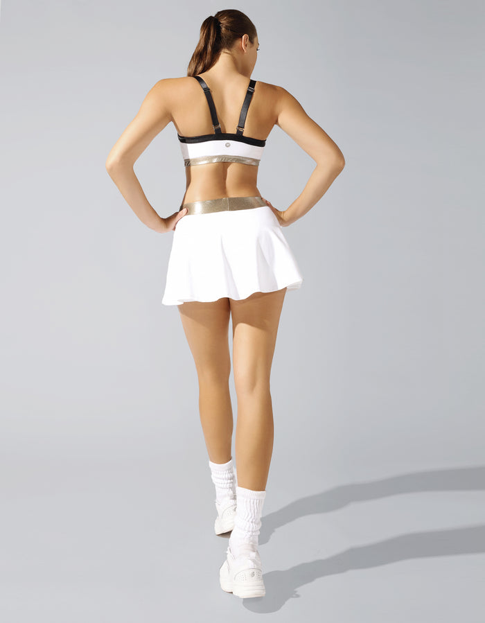 Heroine Sport Ace Tennis Skirt [ White ]