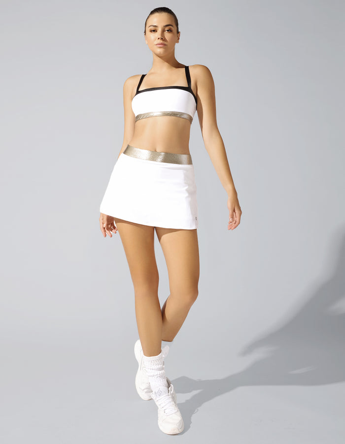 Heroine Sport Ace Tennis Skirt [ White ]