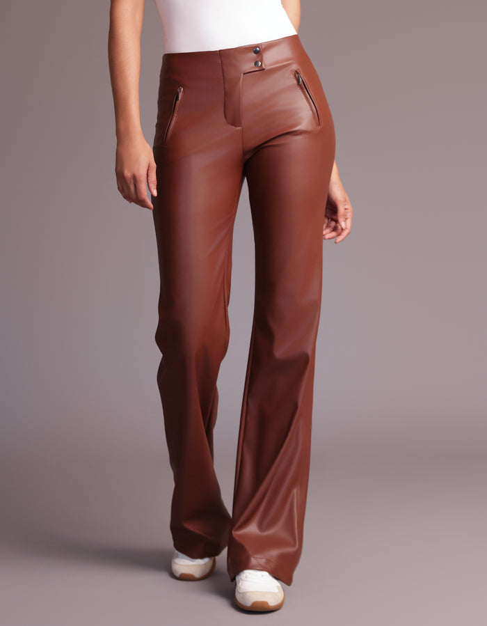 heroine sport AIMEE LEATHER PANTS [Mocha]