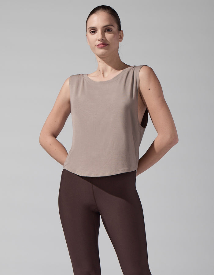 Heroine Sport Jersey Base Tank [Taupe]